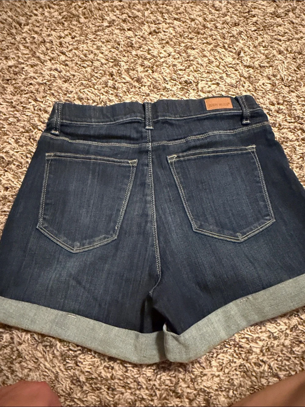 Judy Blue Indigo Cuffed Denim Shorts